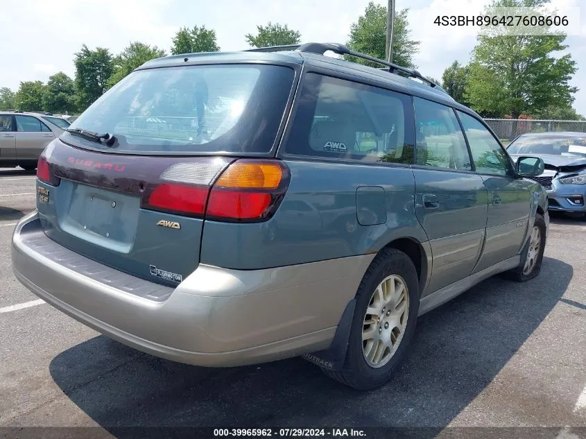 2002 Subaru Outback H6-3.0 Vdc VIN: 4S3BH896427608606 Lot: 39965962