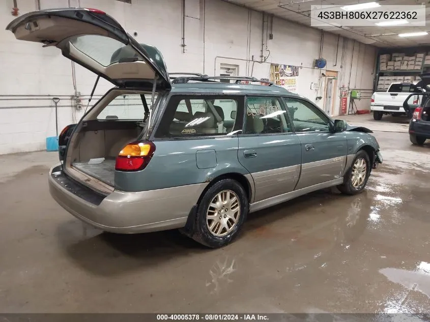 4S3BH806X27622362 2002 Subaru Outback H6-3.0 L.l. Bean Edition