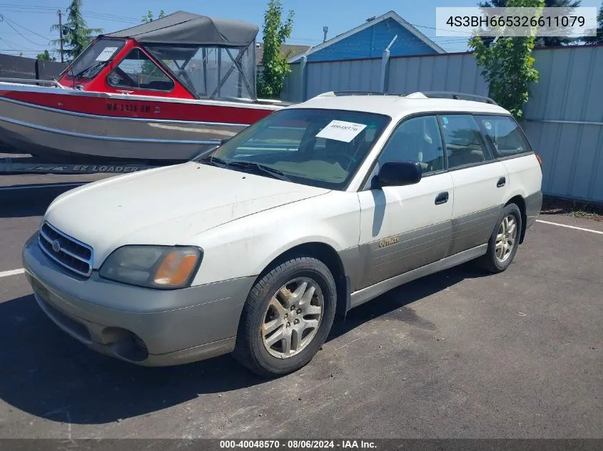 2002 Subaru Outback VIN: 4S3BH665326611079 Lot: 40048570