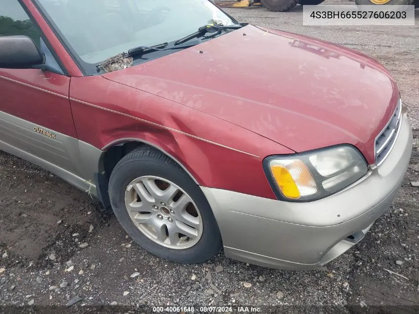 2002 Subaru Outback VIN: 4S3BH665527606203 Lot: 40061648