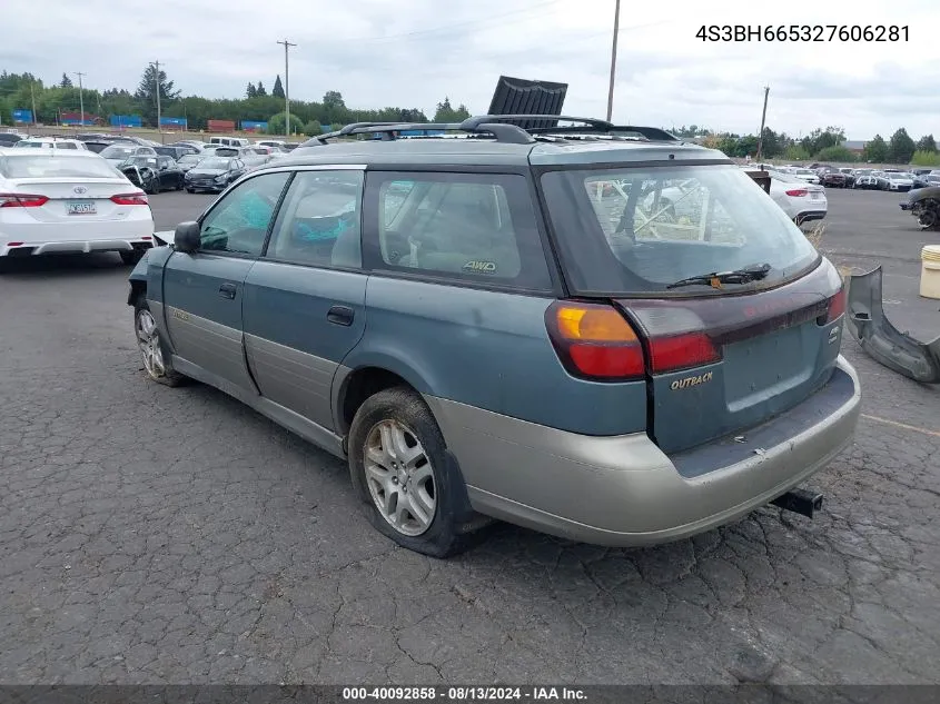 2002 Subaru Outback VIN: 4S3BH665327606281 Lot: 40092858