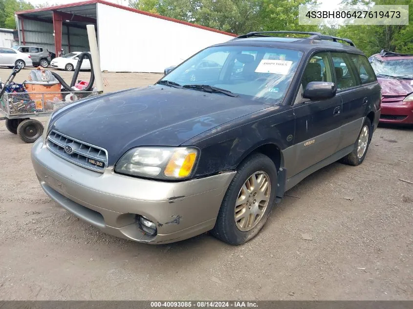 2002 Subaru Outback H6-3.0 L.l. Bean Edition VIN: 4S3BH806427619473 Lot: 40093085