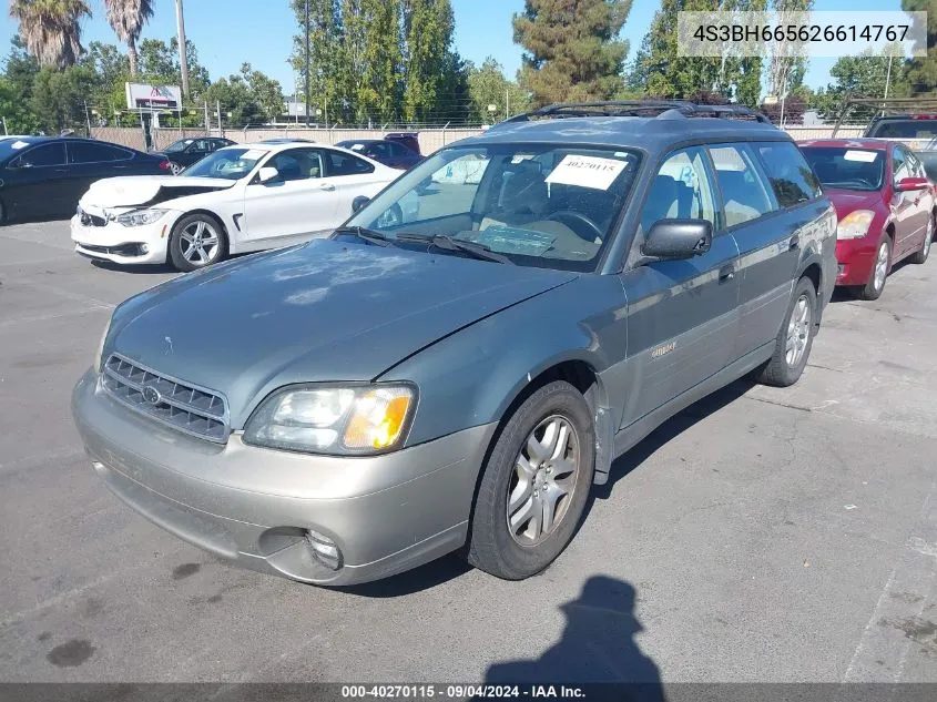 2002 Subaru Outback Outback VIN: 4S3BH665626614767 Lot: 40270115