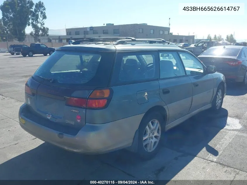 2002 Subaru Outback Outback VIN: 4S3BH665626614767 Lot: 40270115