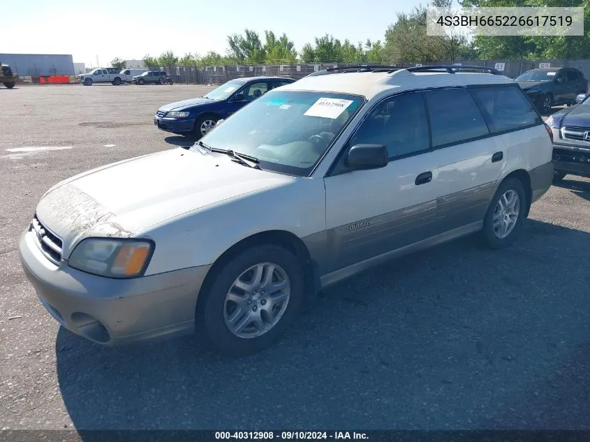 4S3BH665226617519 2002 Subaru Outback Outback