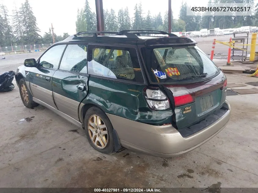 4S3BH686727632517 2002 Subaru Outback Outback Limited