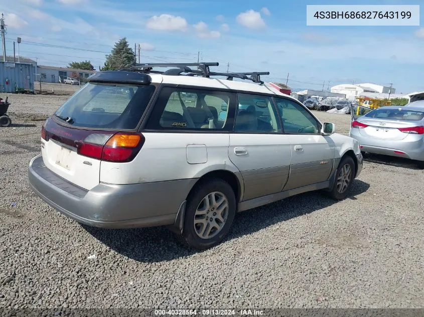 2002 Subaru Outback Outback Limited VIN: 4S3BH686827643199 Lot: 40328564