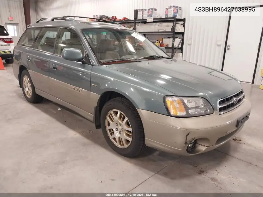 4S3BH896427638995 2002 Subaru Outback H6-3.0 Vdc