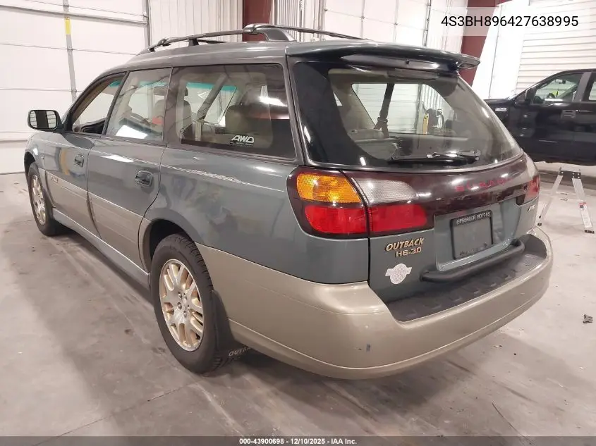 4S3BH896427638995 2002 Subaru Outback H6-3.0 Vdc