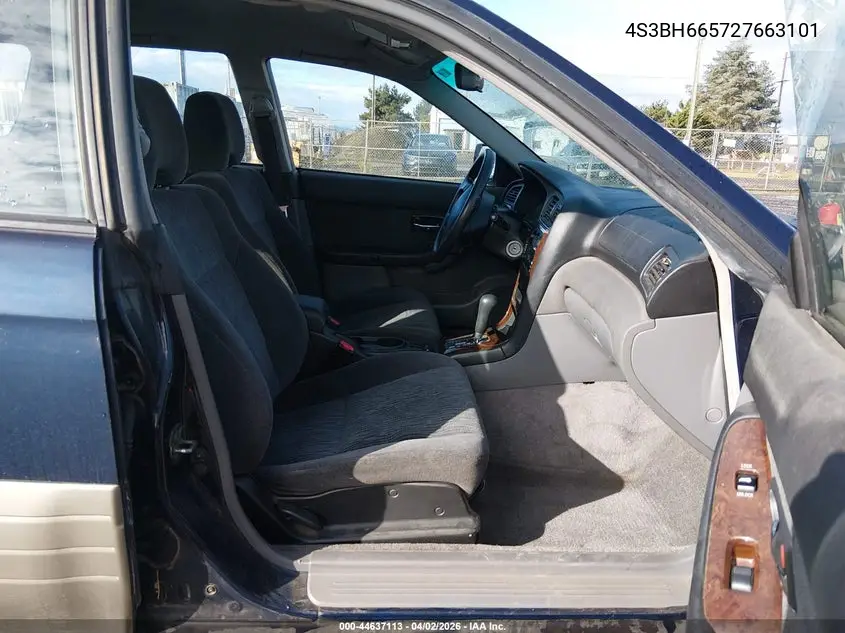 2002 Subaru Outback VIN: 4S3BH665727663101 Lot: 44637113