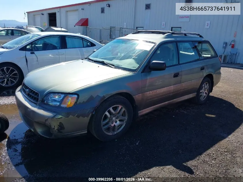 2003 Subaru Outback VIN: 4S3BH665737641911 Lot: 39962205