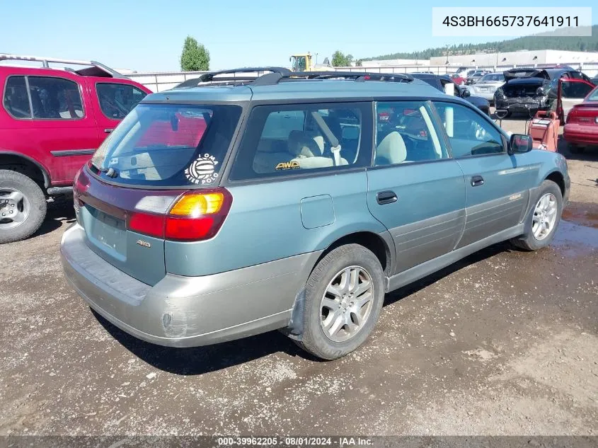 2003 Subaru Outback VIN: 4S3BH665737641911 Lot: 39962205