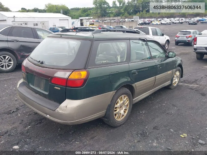 2003 Subaru Outback H6-3.0 L.l. Bean Edition VIN: 4S3BH806337606344 Lot: 39991273