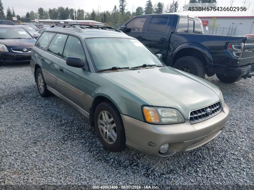 2003 Subaru Outback VIN: 4S3BH675436602956 Lot: 40053406