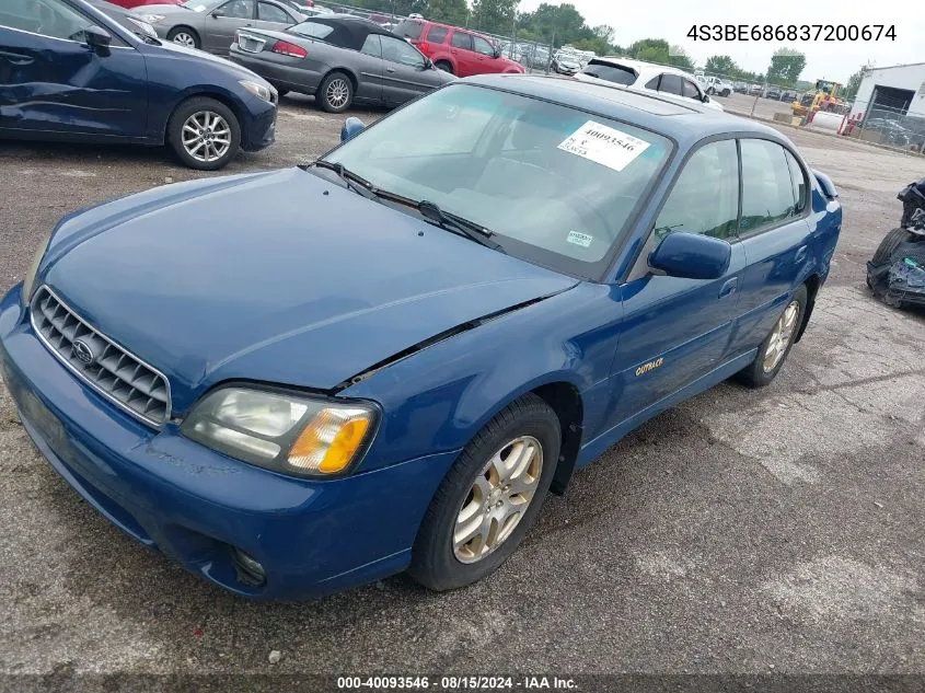 2003 Subaru Outback Limited VIN: 4S3BE686837200674 Lot: 40093546