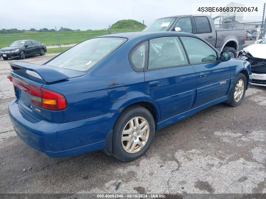 2003 Subaru Outback Limited VIN: 4S3BE686837200674 Lot: 40093546