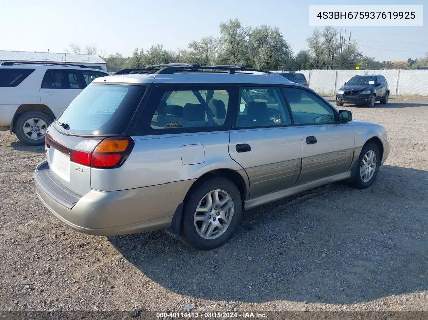 2003 Subaru Outback Outback Awp VIN: 4S3BH675937619925 Lot: 40114413