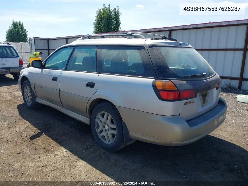 2003 Subaru Outback VIN: 4S3BH675537626287 Lot: 40190902