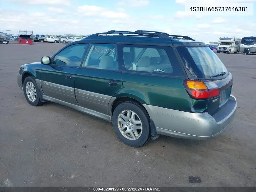 2003 Subaru Outback VIN: 4S3BH665737646381 Lot: 40200129