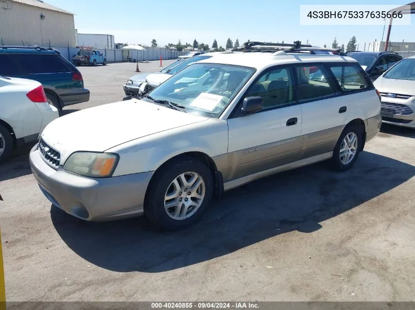 2003 Subaru Outback Outback Awp VIN: 4S3BH675337635666 Lot: 40240855