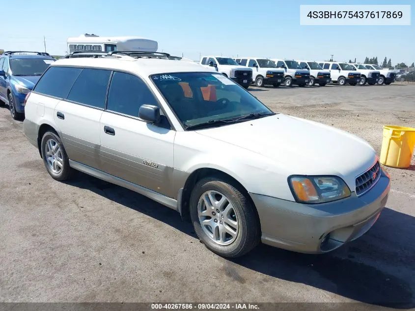 2003 Subaru Outback VIN: 4S3BH675437617869 Lot: 40267586