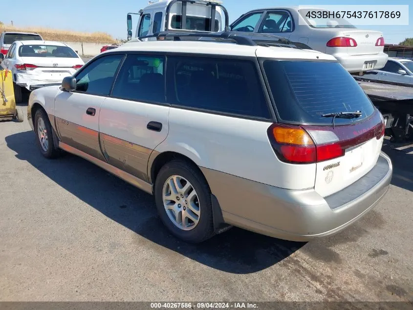 2003 Subaru Outback VIN: 4S3BH675437617869 Lot: 40267586