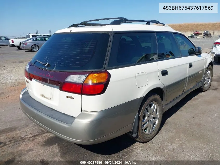 2003 Subaru Outback VIN: 4S3BH675437617869 Lot: 40267586