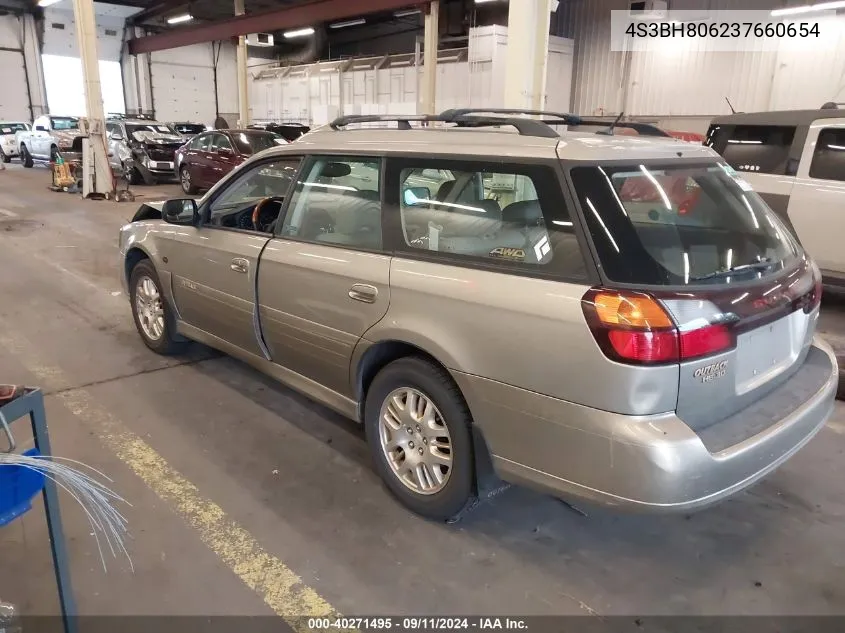 2003 Subaru Outback Outback H6 3.0 Ll Bean VIN: 4S3BH806237660654 Lot: 40271495