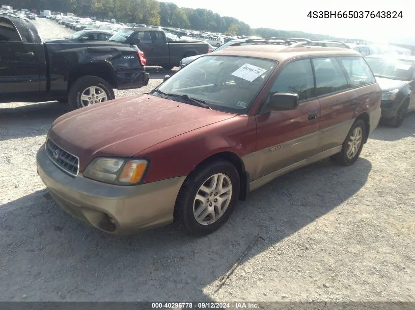 4S3BH665037643824 2003 Subaru Outback