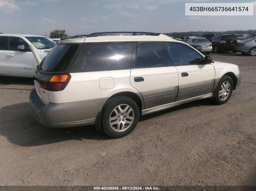 2003 Subaru Outback VIN: 4S3BH665736641574 Lot: 40336058