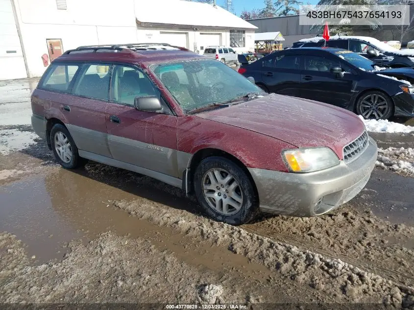 4S3BH675437654193 2003 Subaru Outback