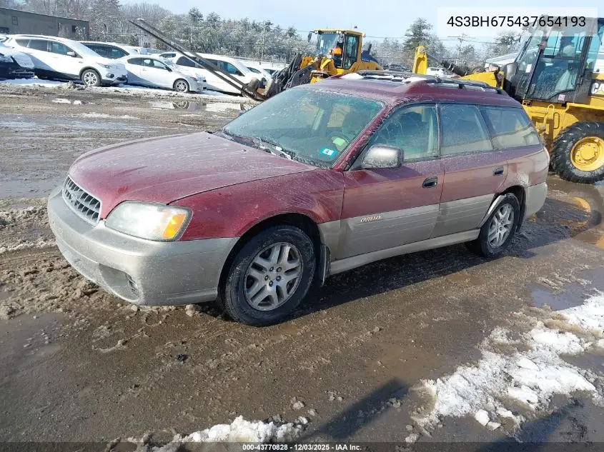4S3BH675437654193 2003 Subaru Outback