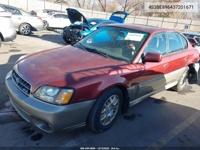 4S3BE896437201671 2003 Subaru Outback H6-3.0/H6-3.0 Vdc