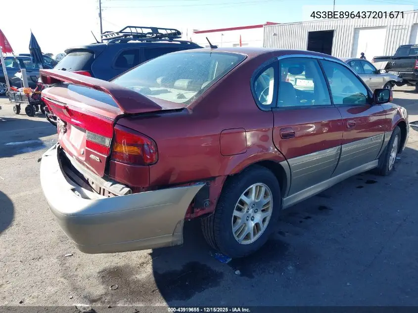 4S3BE896437201671 2003 Subaru Outback H6-3.0/H6-3.0 Vdc