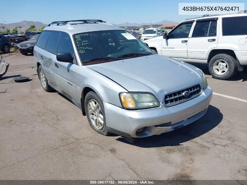 2004 Subaru Outback VIN: 4S3BH675X47642471 Lot: 39517152