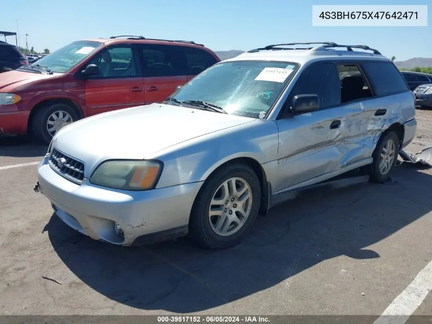 2004 Subaru Outback VIN: 4S3BH675X47642471 Lot: 39517152