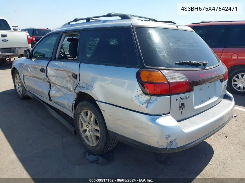 2004 Subaru Outback VIN: 4S3BH675X47642471 Lot: 39517152