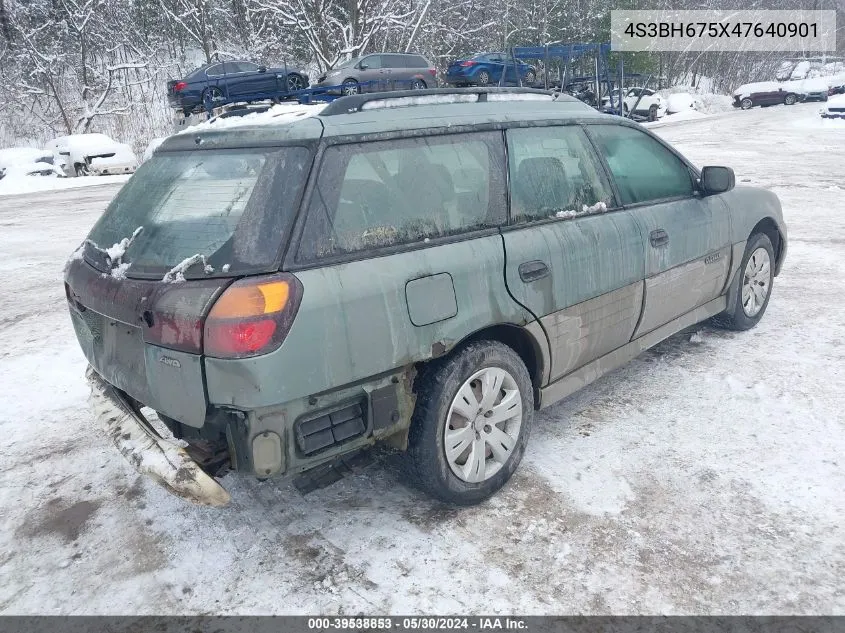 2004 Subaru Outback VIN: 4S3BH675X47640901 Lot: 39538853