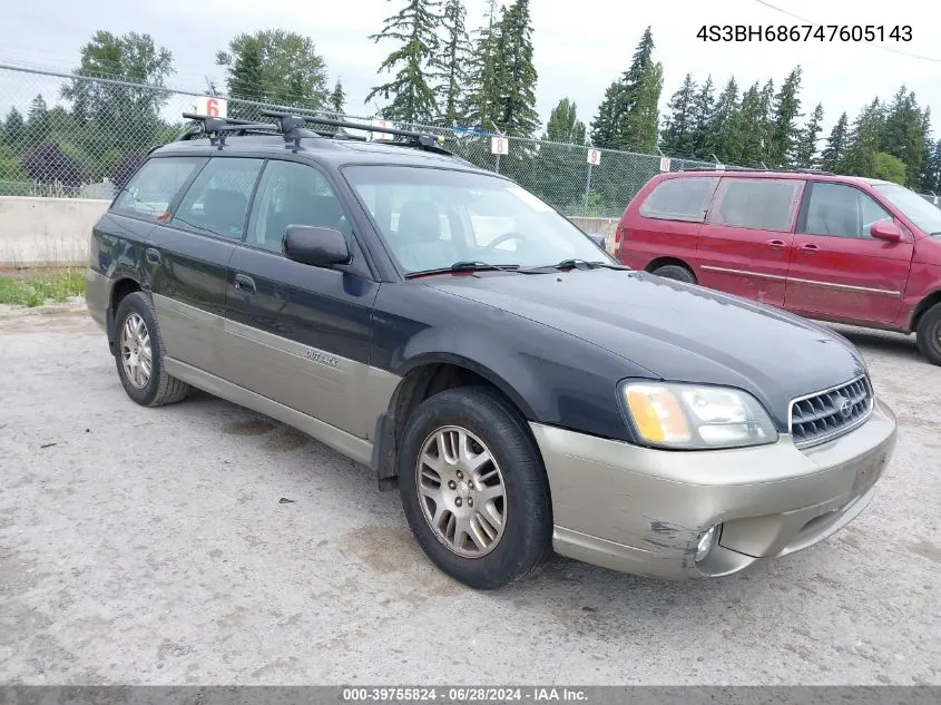 2004 Subaru Outback Limited VIN: 4S3BH686747605143 Lot: 39755824