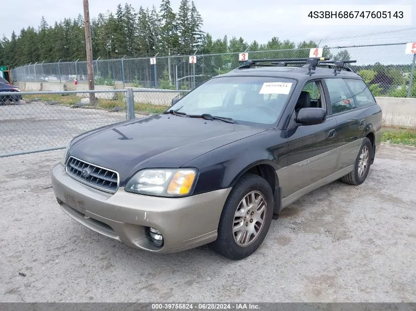 2004 Subaru Outback Limited VIN: 4S3BH686747605143 Lot: 39755824