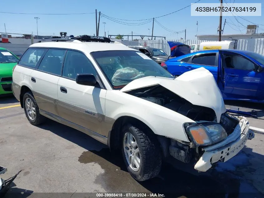 2004 Subaru Outback VIN: 4S3BH675247634199 Lot: 39988418