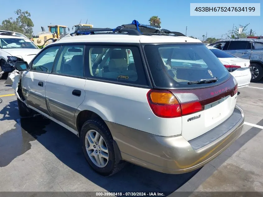 2004 Subaru Outback VIN: 4S3BH675247634199 Lot: 39988418