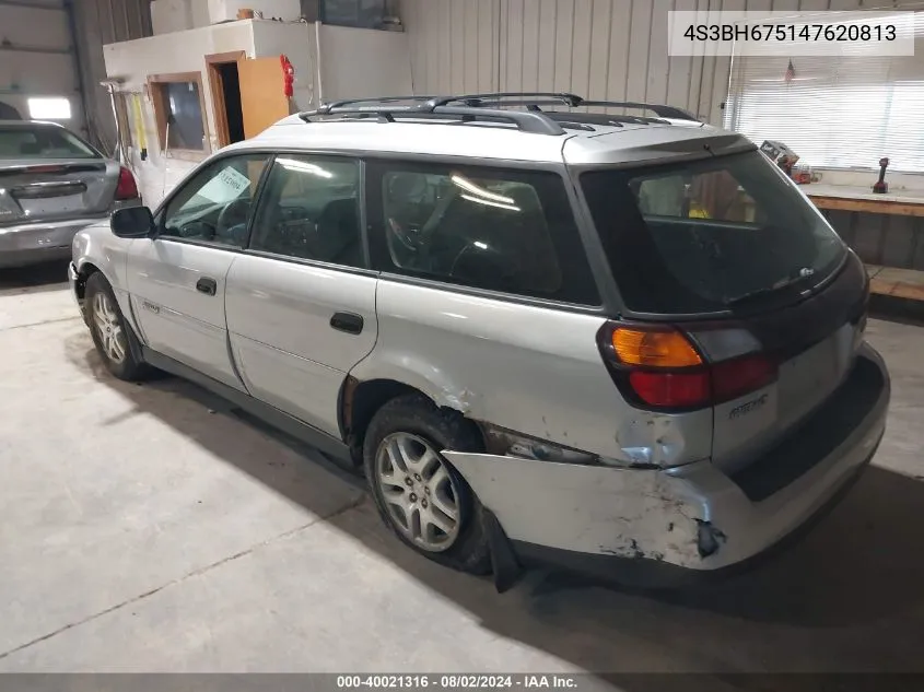 2004 Subaru Outback VIN: 4S3BH675147620813 Lot: 40021316