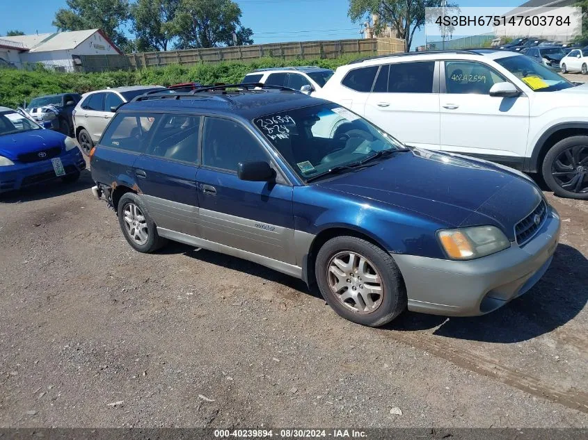 2004 Subaru Outback VIN: 4S3BH675147603784 Lot: 40239894