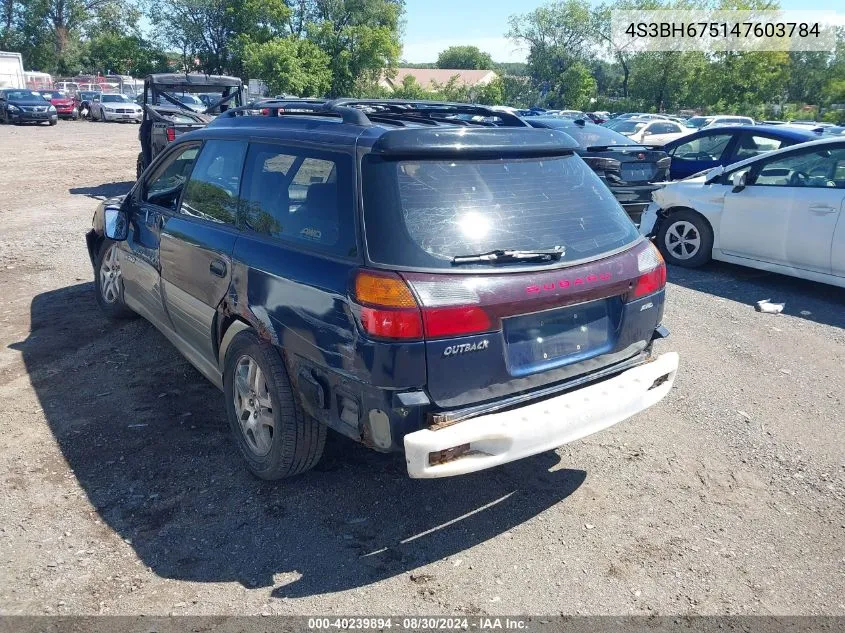 2004 Subaru Outback VIN: 4S3BH675147603784 Lot: 40239894