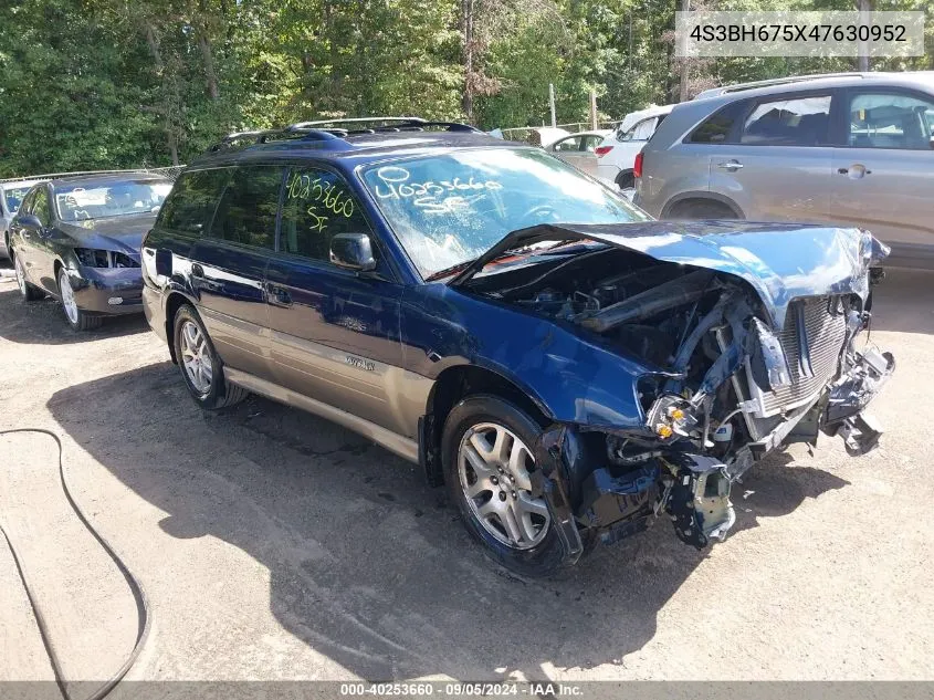 2004 Subaru Outback Outback VIN: 4S3BH675X47630952 Lot: 40253660