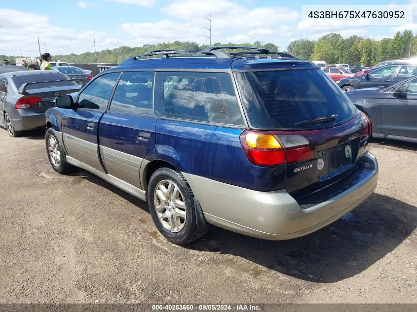 2004 Subaru Outback Outback VIN: 4S3BH675X47630952 Lot: 40253660