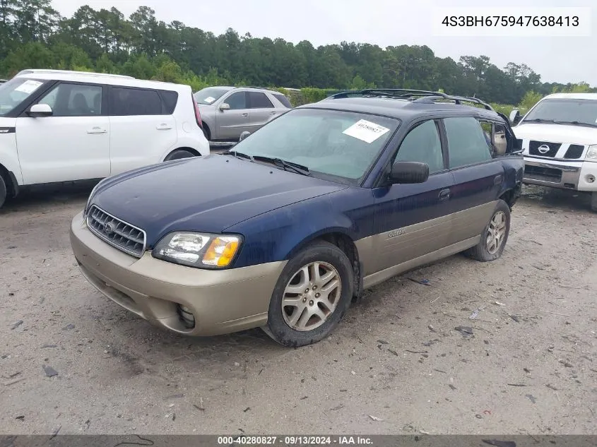 2004 Subaru Outback VIN: 4S3BH675947638413 Lot: 40280827