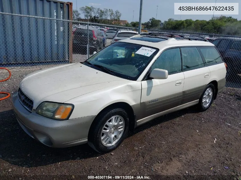 2004 Subaru Outback Limited VIN: 4S3BH686647622435 Lot: 40307194