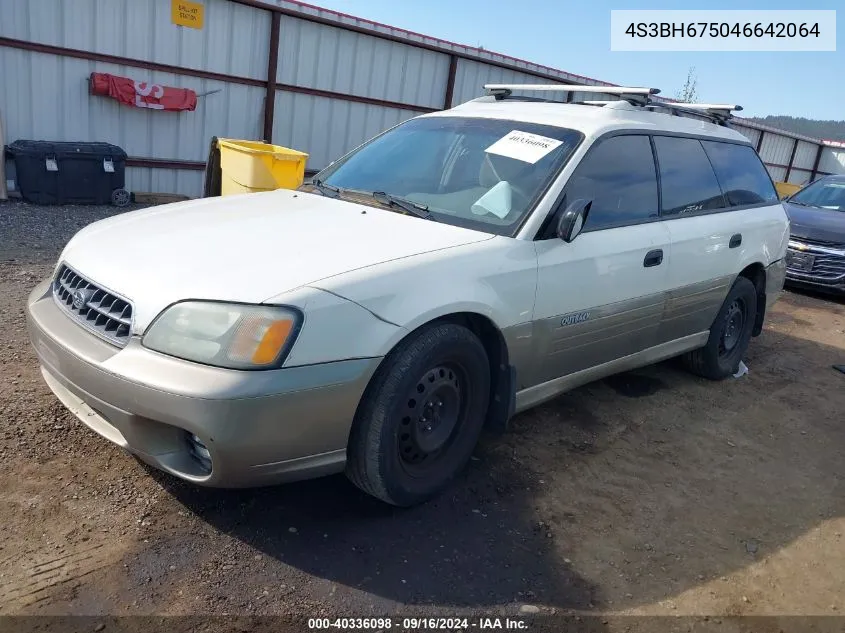 2004 Subaru Outback VIN: 4S3BH675046642064 Lot: 40336098